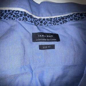 Zara Man Blue Slim Fit Dress Shirt